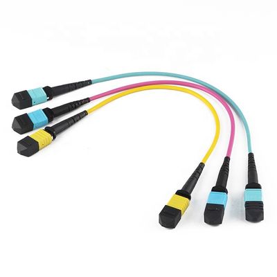 Qualität  12 Core 24 Core Fiber Cable Patch Cord , Mtp Mpo Patch Cable Om3 Om4 For Qsfp usine