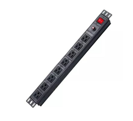 Qualität  Customized 8 Way PDU Rack Mount Socket With High Flame Retardancy Material usine