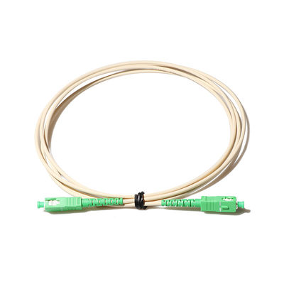 Weißes Verbindungskabel Sc APC des LWL - Kabel-G657a2 zu Sc APC Singlemode 3m