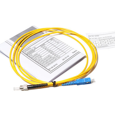 Weißes Verbindungskabel Sc APC des LWL - Kabel-G657a2 zu Sc APC Singlemode 3m