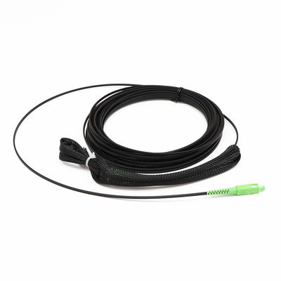 Schwarze LWL - Kabel-Versammlung, Ende Sc APC des Verbindungskabel-1 Kern-einer mit ziehendem Auge