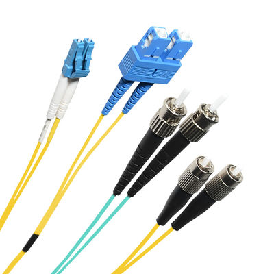 FTTH-LWL - Kabel-Verbindungskabel UPC APC mit Verbindungsstück LÄRM MTRJ MU