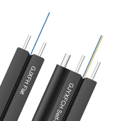1 2 4 Kern-Faser-Optikinnen-/flaches FTTH-Transceiverkabel im Freien