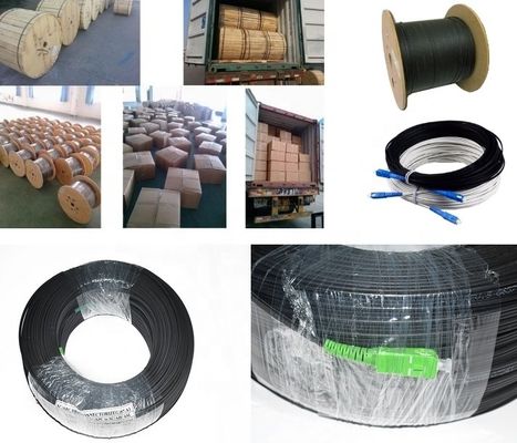 1 2 4 Kern-Faser-Optikinnen-/flaches FTTH-Transceiverkabel im Freien