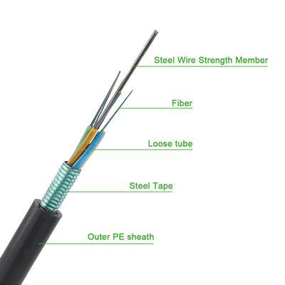 12~288 Optik-GYTS Kabel der Kern-gepanzertes Faseroptikkabel-Faser-im Freien