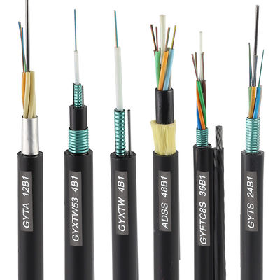 Einmodenfaser-optisches Kabel Kern des Lichtwellenleiters GYXTW G652D 24 im Freien