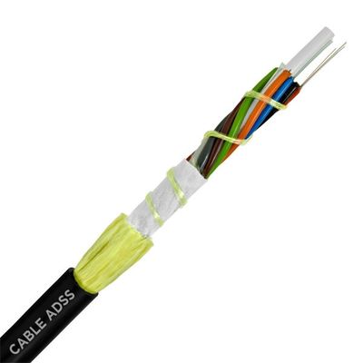 Fabrikpreis selbsttragender Luft-fibra optica adss 12 Kernspanne 100m adss Lichtwellenleiter Kernes 24 im Freien
