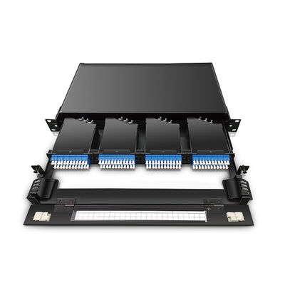 Zoll 1U MPO MTP-LC 24F 10G 40G Faser-der mit hoher Dichte optischer Schalttafel-19