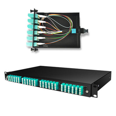 Zoll 1U MPO MTP-LC 24F 10G 40G Faser-der mit hoher Dichte optischer Schalttafel-19