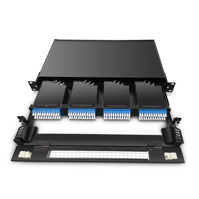 144 entkernt 19&quot; Schalttafel 1U MTP Faser-MPO mit Kassetten 4pcs OM3 MTP-LC