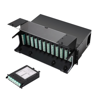 Optik-MPO Schalttafel HD 1U 2U 4U der Faser-mit 72 Hafen des Hafen-64 des Hafen-48