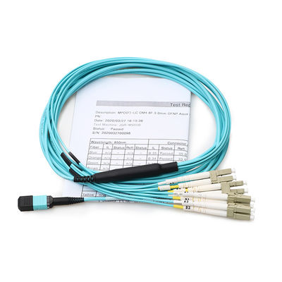 8 Kern-LWL - Kabel-Verbindungskabel des Kern-12 männlich-weiblicher Fanout-Ausbruch MPO MTP zu LC