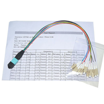 8 Kern-bunte LWL - Kabel-Versammlung MPO zu St.-Sc 0.9mm UPC LC-FC Ausbruch