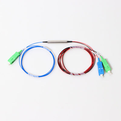 1X2 FWDM DWDM Häfen 100G 200G des Faser-Optikteiler-3 für Verdrahtungshandbuch-Netzwerk-Systeme