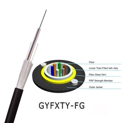 Bändchen-Faser-Optik-12 Kern-Kabel im Freien mit Glasgarn ODM