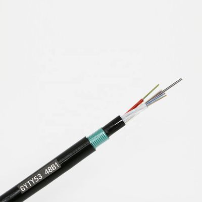 Direktes begrabenes Faser-Optik-12 Kern-Kabel im Freien G.652D mit PET Hülle