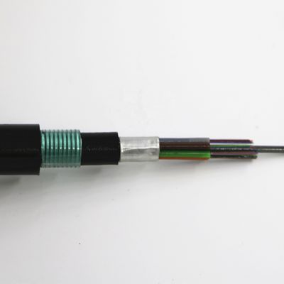 Direktes begrabenes Faser-Optik-12 Kern-Kabel im Freien G.652D mit PET Hülle