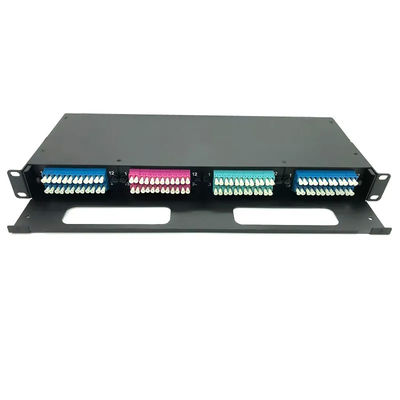 Schwarze MPO-Schalttafel, MPO zu LC-Kassette mit 12 Kernen 24 Kerne