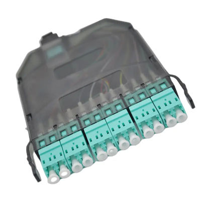 Schwarze MPO-Schalttafel, MPO zu LC-Kassette mit 12 Kernen 24 Kerne