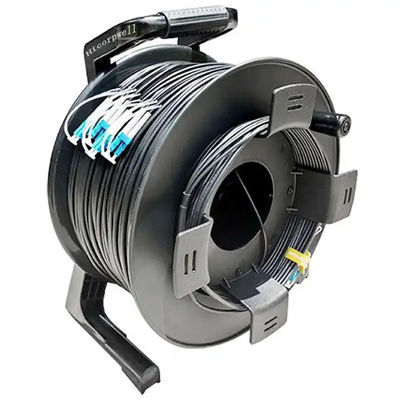 Schwarze Außenkabelrollen 300M 250M 200M 150M 100m LC bis LC Fiber Patch Cord Verlängerungskabelrolle